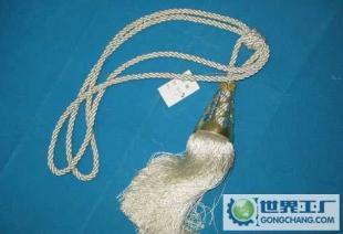 窗簾配件輔料/窗飾/流蘇掛穗/窗簾扣/窗簾綁帶/銀白色流蘇G0002_紡織皮革_世界工廠網中國產品信息庫